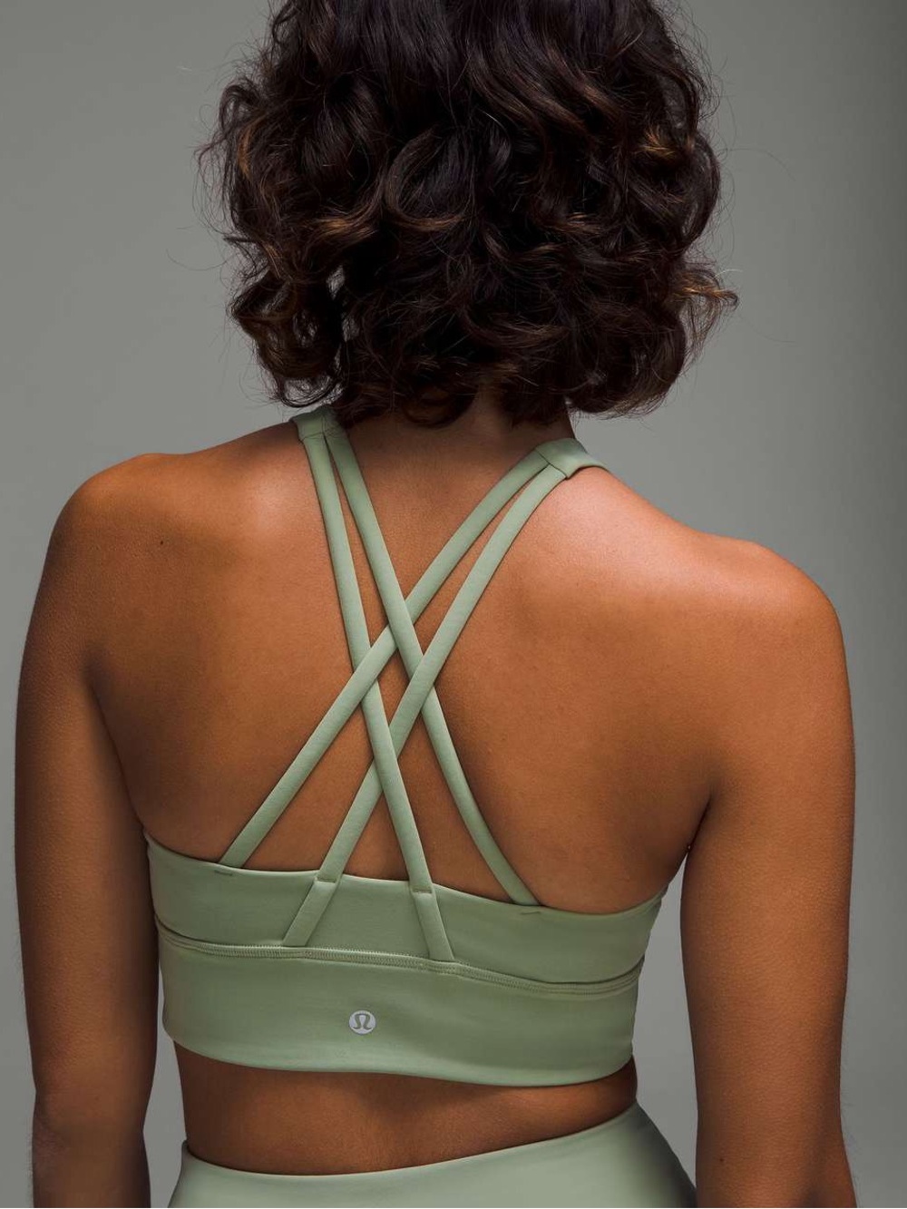 lululemon energy high neck Sports Bra Sage Green Medium Support Size‎ 4